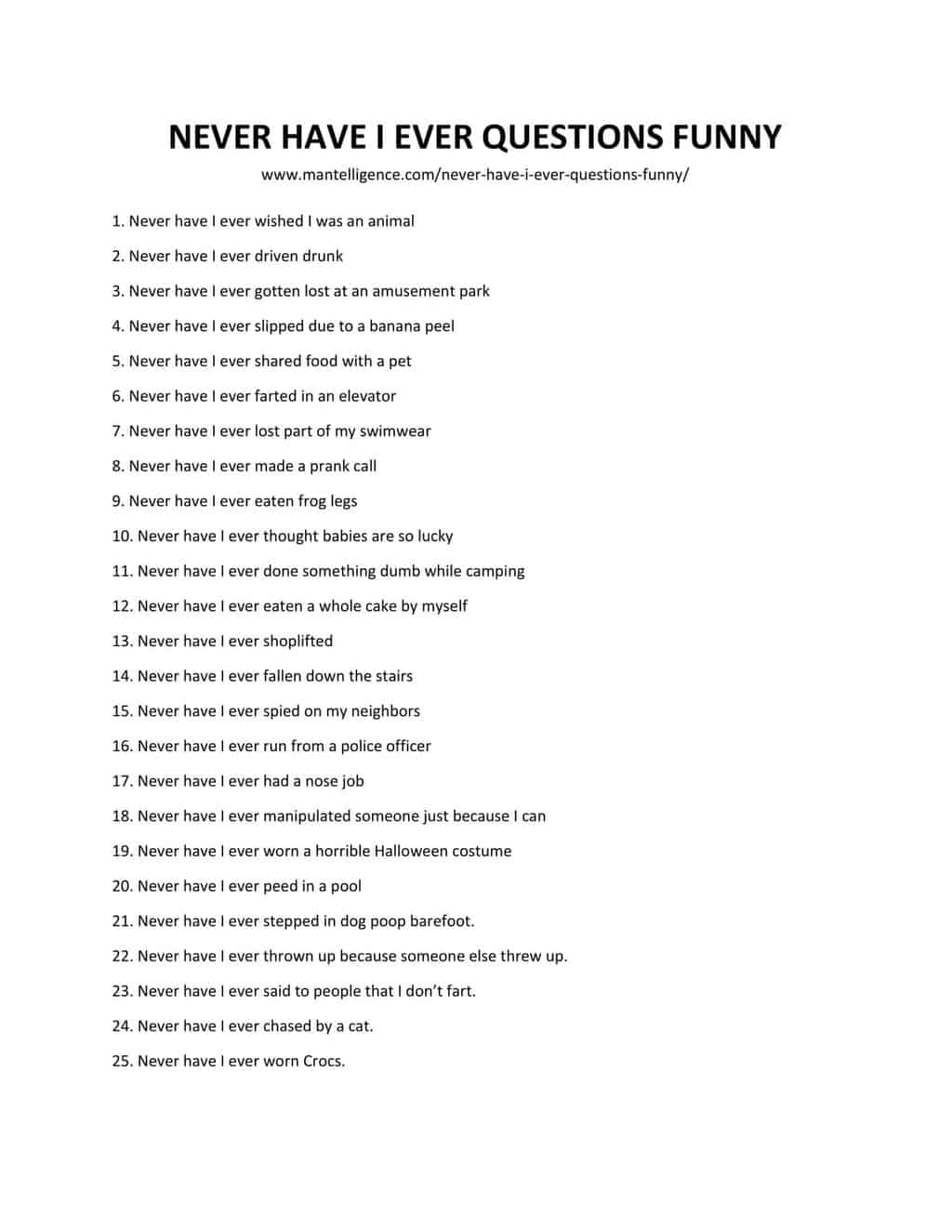 74 Never Have I Ever Questions Funny The Only List You Need 